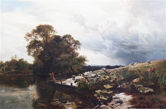 Sidney Richard Percy (1821-1886) A View of the Thames near Henley, 24.5 x 37in.